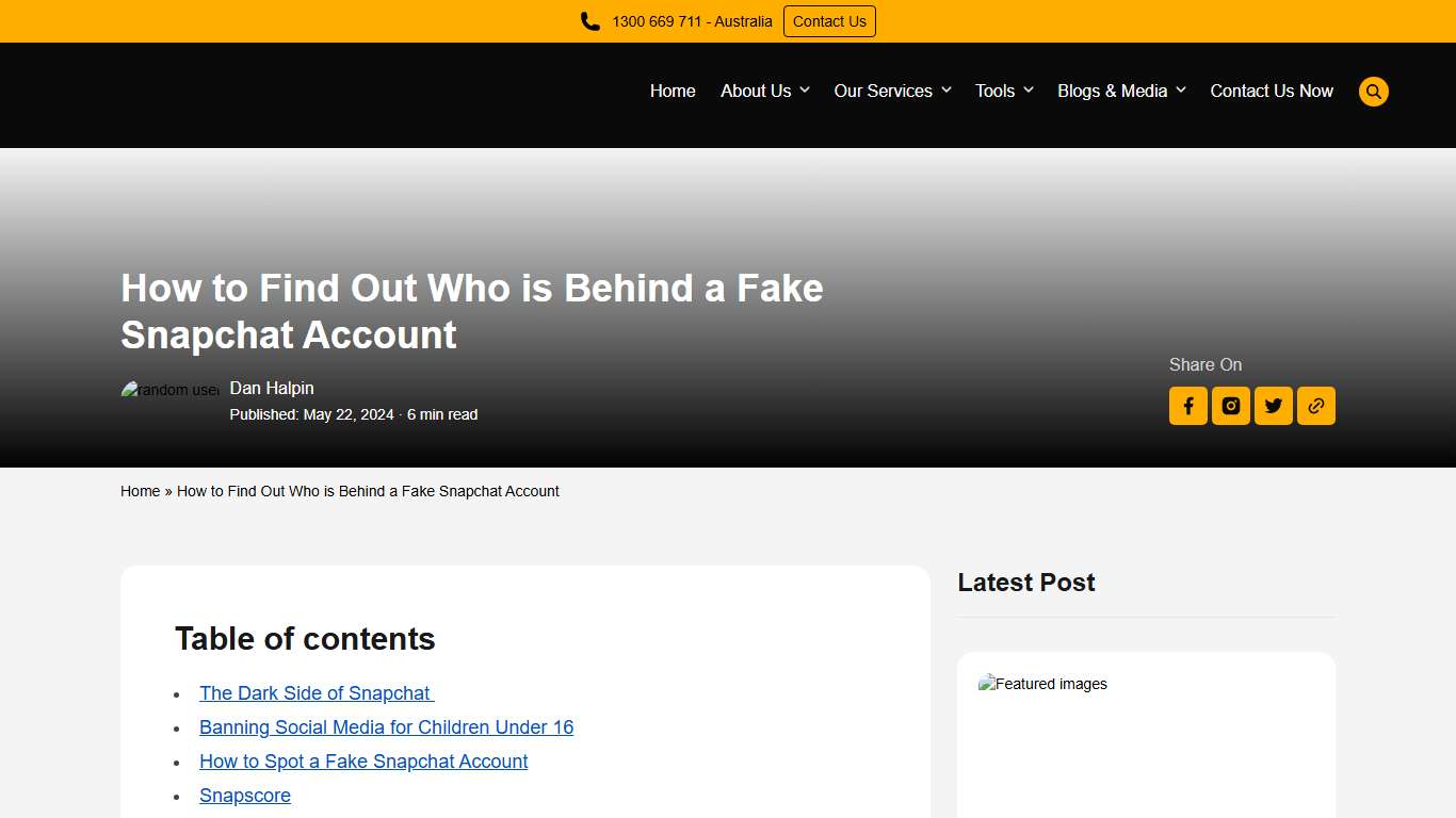 How to Find Out Who is Behind a Fake Snapchat Account - Cybertrace™