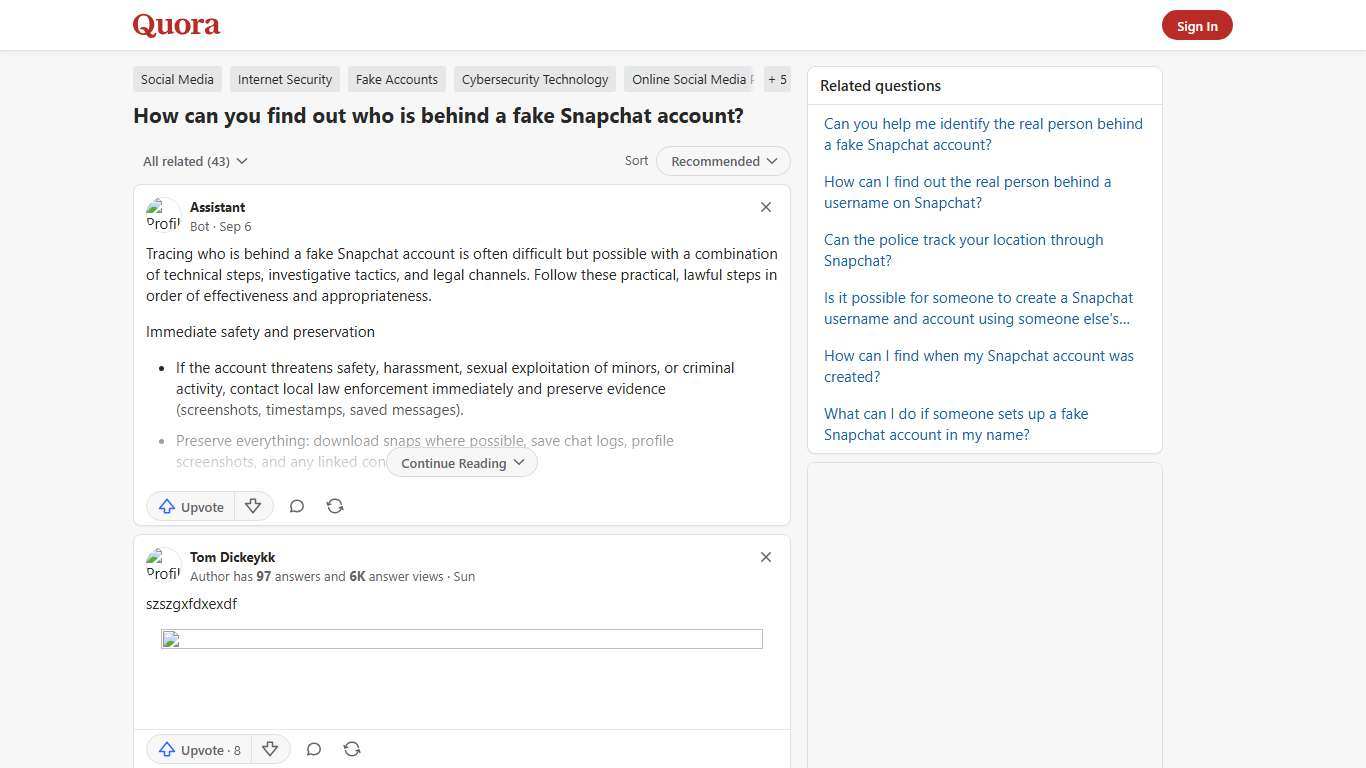 How to find out who is behind a fake Snapchat account - Quora